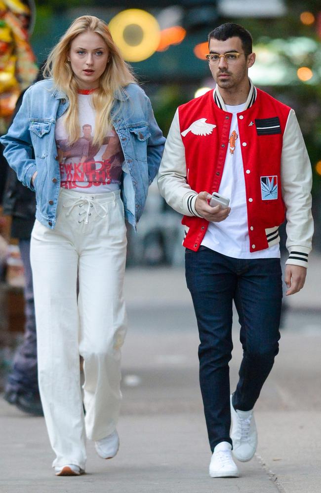 Game of Thrones star Sophie Turner with her now fiance, singer Joe Jonas. Picture by: Wylde/Splash