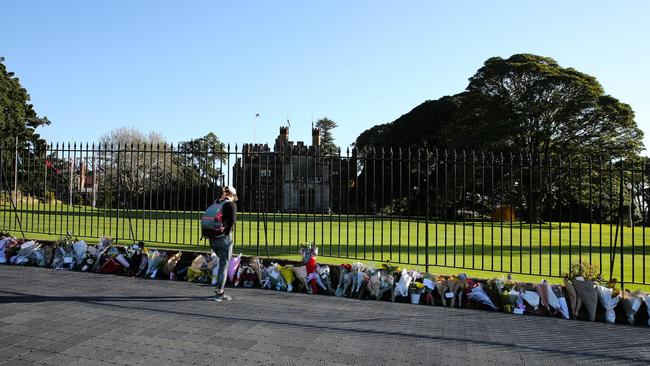 The Tribute to the Queen at Government House in Sydney where hundreds of people have paid their respects. Picture: NCA Newswire /Gaye Gerard