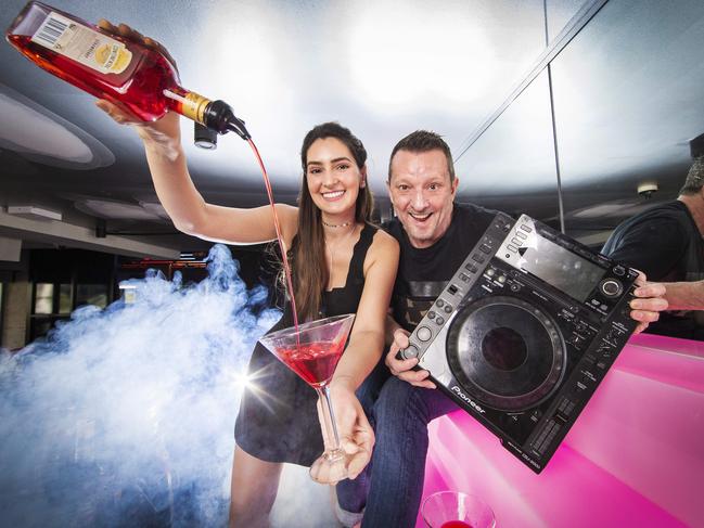 NXT LVL's Luana Benedito with entertainment pioneer Mark James. Picture: Nigel Hallett