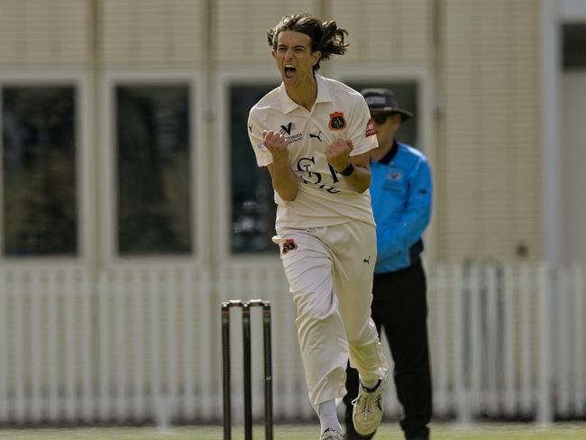 Joy for Luke Destito in the 2022-23 Third XI grand final. Pic: Chris Thomas