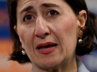 NSW Premier Gladys Berejiklian speaks to the media. Picture: NCA NewsWire/Bianca De Marchi