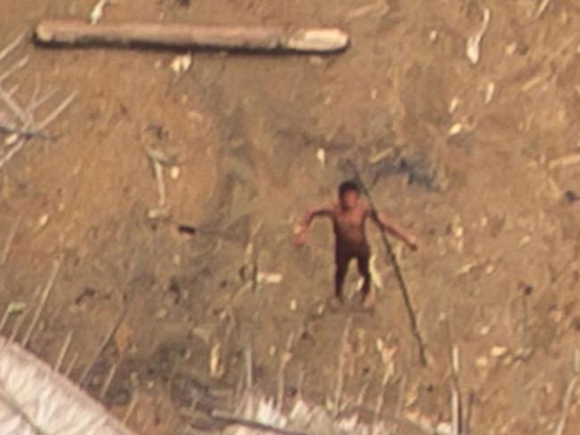 Uncontacted Yanomami yano (communal house) in the Brazilian Amazon. Picture: Guilherme Gnipper Trevisan/Hutukara