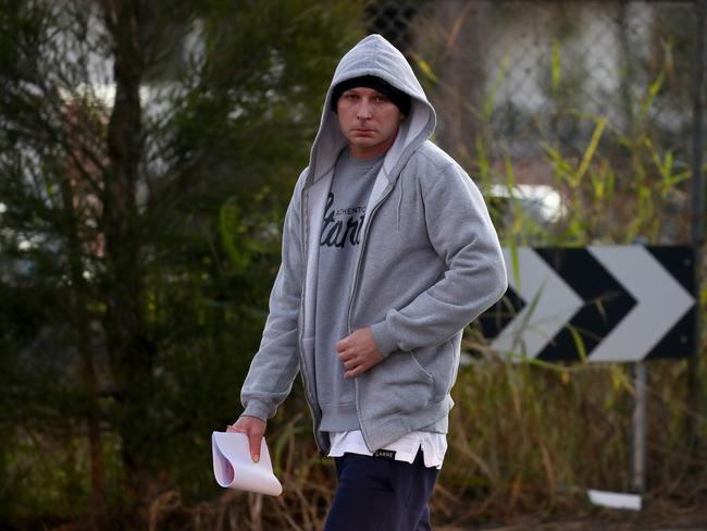 Tommy Balla leaves Riverstone Police Station after being release on bail. Picutre: Toby Zerna