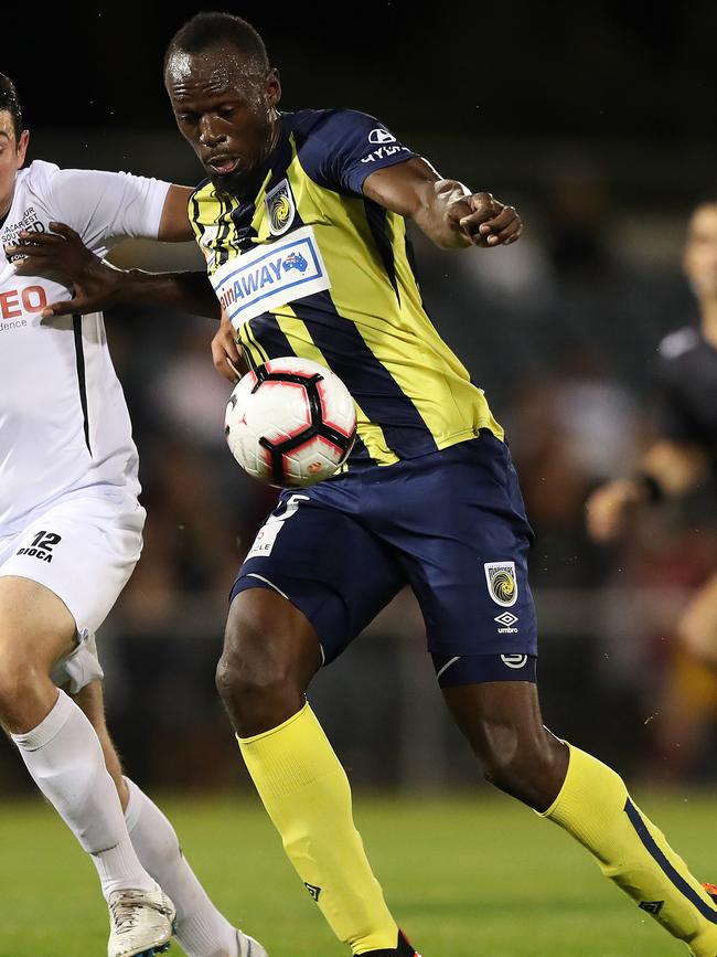 Bolt has quit the Central Coast Mariners but is still hopeful of playing soccer professionally. Picture: Brett Costello