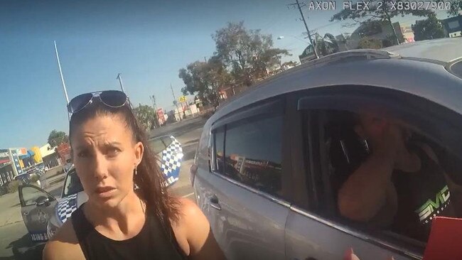 A police bodyworn camera filmed Hannah Clarke and Rowan Baxter when they were pulled over for driving an unregistered vehicle.