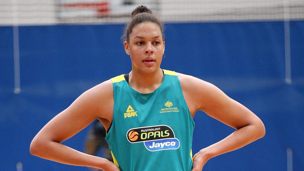 Opals star Liz Cambage has hit out at what she says was a ‘whitewashed’ promotional photo shoot. Picture: Norm Oorloff