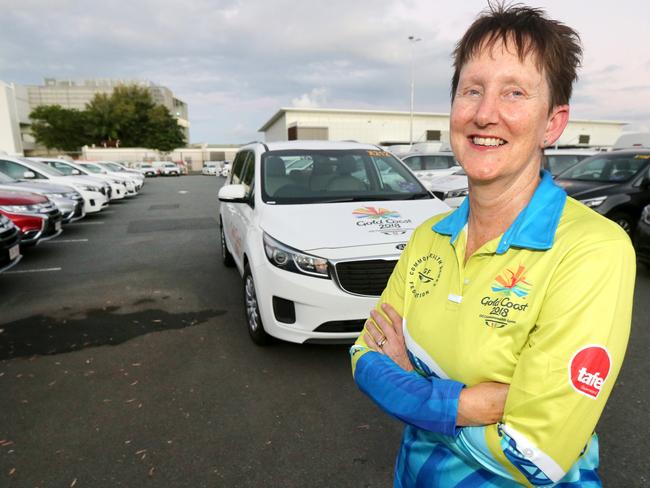 Volunteer Jane Buckley worked on the team looking after the fleet of cars required during the Games. Picture: Mike Batterham