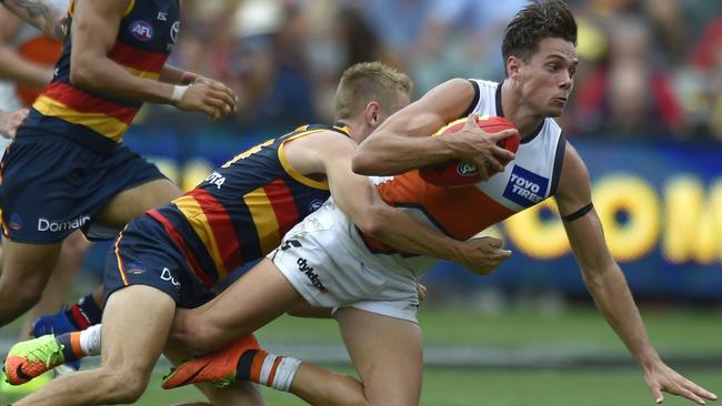 Josh Kelly “loves the club” but GWS would be worried about Victorian clubs circling with huge offers. Picture: AAP