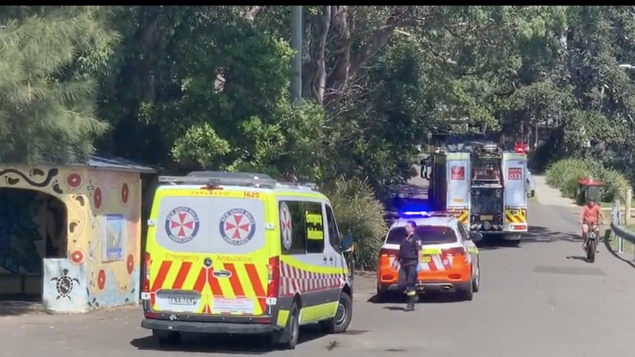 Paramedics drove the woman to Bundeena Oval where she was flown to St George Hospital by Toll Helicopter. Image: X