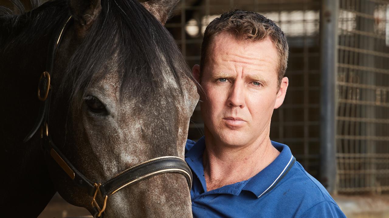 SA Racing Crisis - picture with young Morphettville trainer Travis Doudle at his stables.