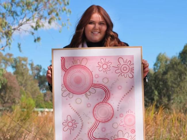 Kmart living collection includes a piece of Indigenous art by Yorta Yorta woman Holly McLennan-Brown. Picture: Kmart