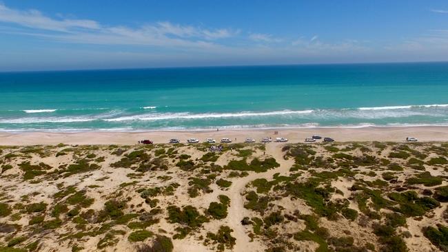 The jury visits Salt Creek during the first trial. Picture: Rob Brown/Seven News