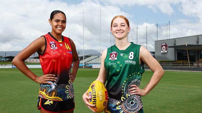 AFL Cairns have announced that a women's representative game between the Cairns All Stars team and the Indigenous and South Pacific team will be played before the AFLW game between the Hawthorn Hawks and the Melbourne Demons. Nelly Anu will represent the Indigenous and South Pacific and Lauren Davon will represent the All Stars in the curtain raiser before the AFLW match  at Cazalys Stadium on October 24. Picture: Brendan Radke