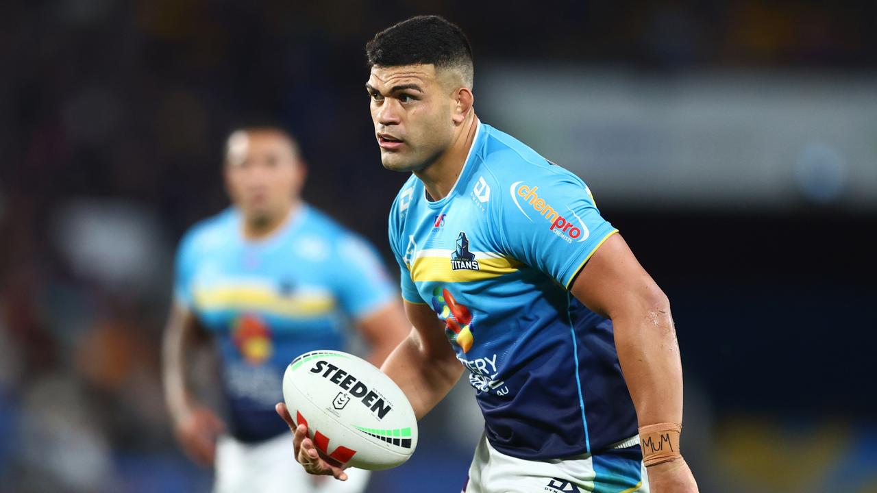 David Fifita of the Titans is a wanted man. (Photo by Chris Hyde/Getty Images)