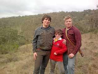 SAFETY FIRST: Sam, Angus and Dan Gale out learning about responsible firearm use. Picture: Contributed