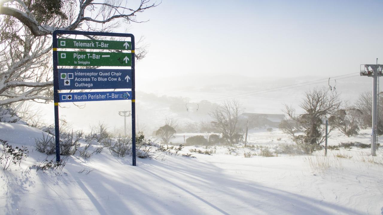 Perisher received around 20cm of snowfall with more to come. Picture: Perisher