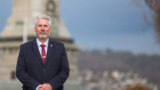 CEO of RSL Tasmania John Hardy at Hobart Cenotaph. Picture: Linda Higginson.