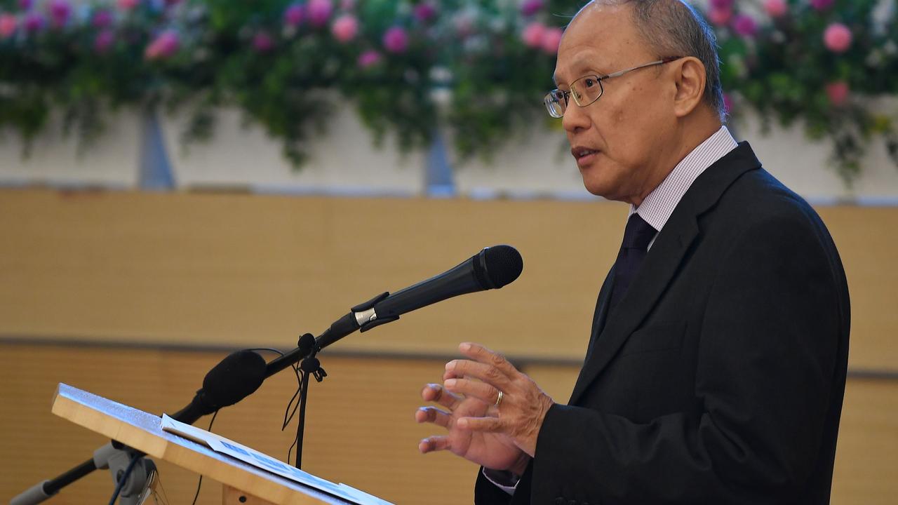 Head of the MH370 safety investigation team, Kok Soo Chon, speaks during a media briefing in Putrajaya, outside Kuala Lumpur, in July 2018. Picture: Mohd Rasfan/AFP