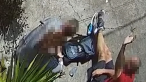 CCTV footage appears to show two men shooting up close to the controversial injecting rooms in Richmond in February 2019.