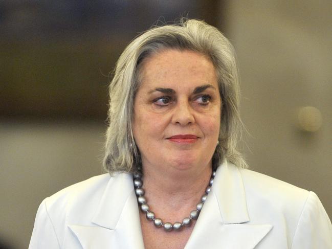 High Court judge Justice Susan Crennan waits to receive the Order of Australia  in Canberra, Friday, April 11, 2008. Justice Crennan was awarded a Companion in the General Division.  (AAPImage/Alan Porritt) NO ARCHIVING