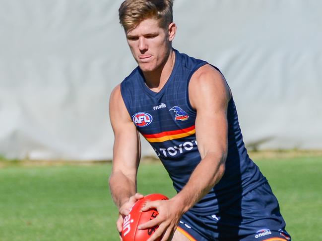 Nick Murray at Crows training at West Lakes, Thursday, February 18, 2021. Picture: Brenton Edwards