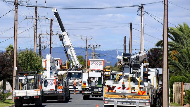 Crews at work on the distribution system.