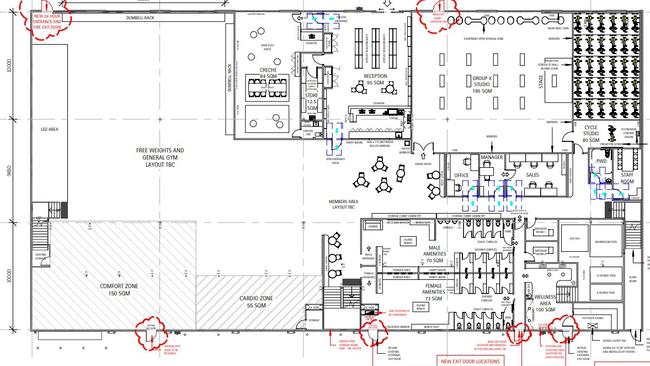 Design plans for a new Fitness Cartel gym at 8-10 Windmill Crossing in Mount Pleasant, Mackay. Picture: Documents submitted to Mackay Regional Council