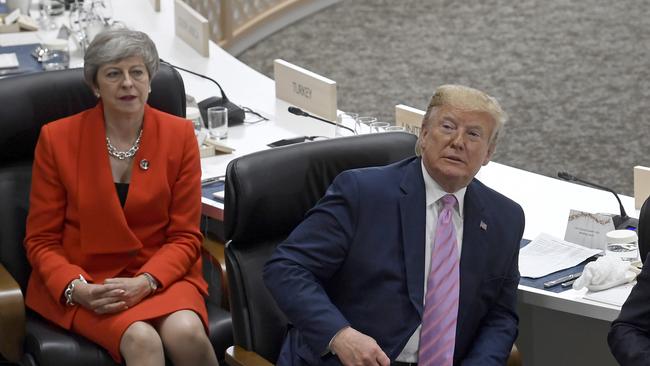 British Prime Minister Theresa May failed to move US President Donald Trump on climate change at the summit.