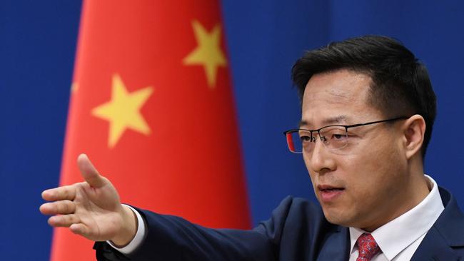 Chinese Foreign Ministry spokesman Zhao Lijian has denied knowledge of any restrictions on the import of Australian coal. Picture: Greg Baker/AFP