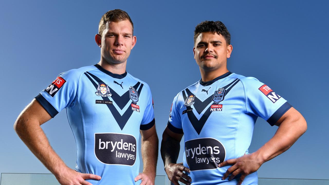 Tom Trbojevic and Latrell Mitchell dominated the Origin series for NSW. Picture: Grant Trouville/NRL Images