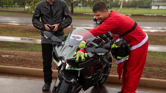 Darwin's motorbike community at the NT Motorcycle Centre to raise money and awareness for the Salvation Army's annual Christmas Toy Ride. Picture: Pema Tamang Pakhrin