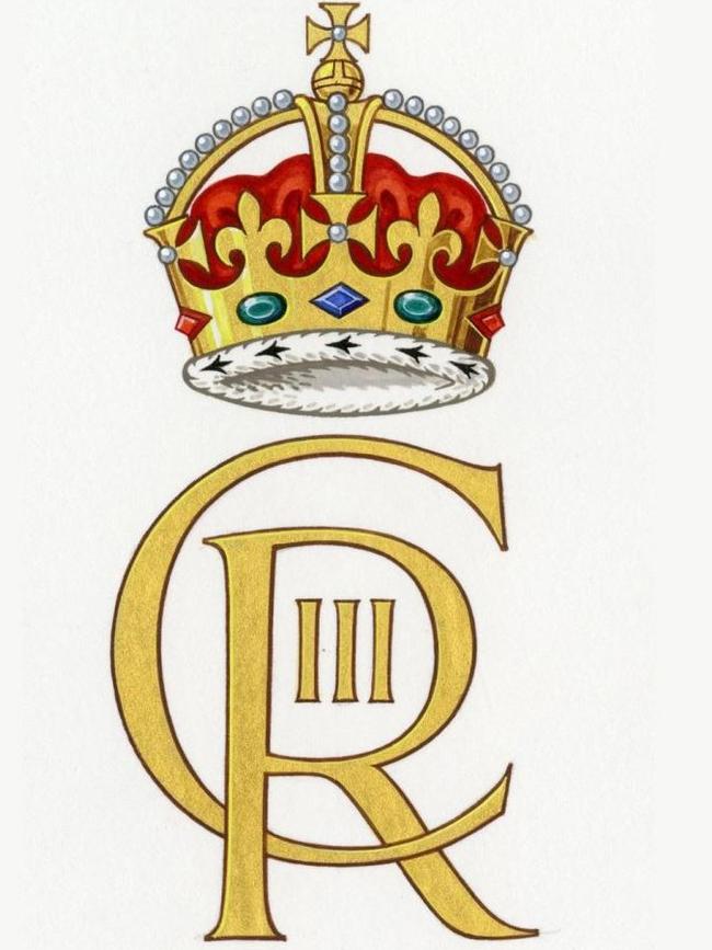 This is the King Charles cypher that was set to be displayed on the Opera House sails before Premier Chris Minns cancelled the idea. Picture: BBC