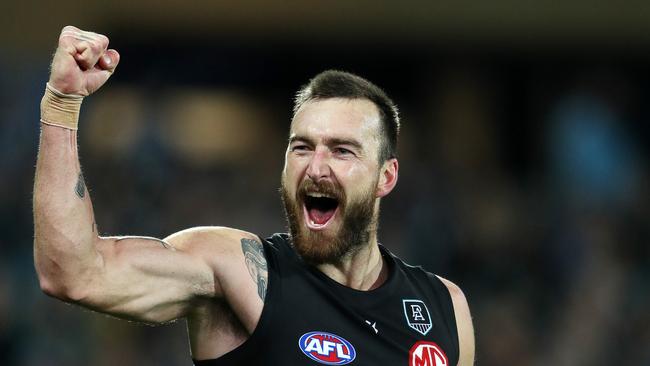 Charlie Dixon kicked three in the Power’s win. Picture: AFL Photos/Getty Images