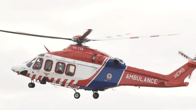A man is fighting for life after he fell from a ute while feeding stock at West Wodonga yesterday afternoon.