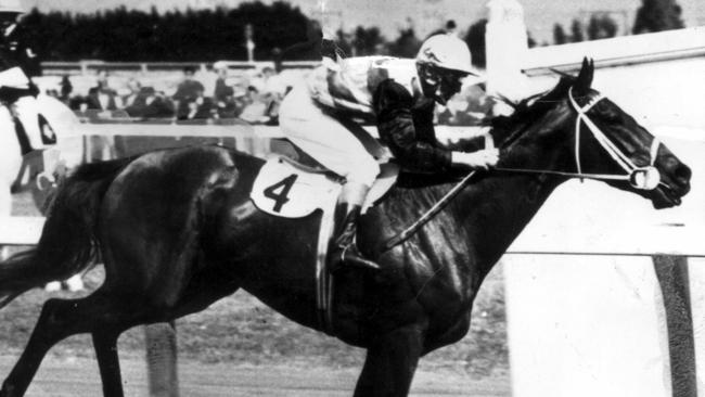 Nov 1966 : Jockey John (JJ) James wins on Galilee