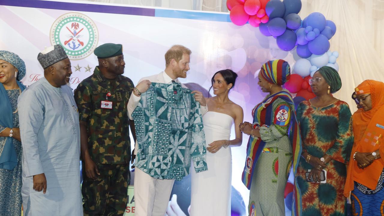 The Sussexes visit Nigeria Unconquered, a charity organisation that works in collaboration with the Invictus Games Foundation. Picture: Getty Images