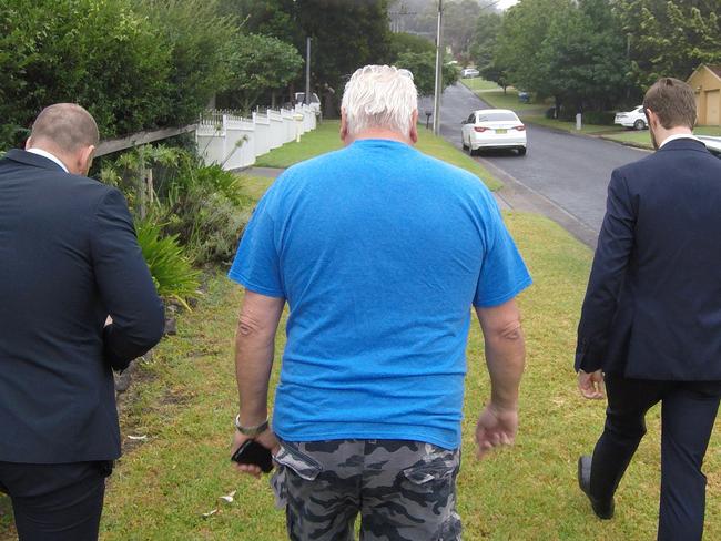 Wayne Astill when he was been charged with sexually harassing female inmates in in Windsor. Picture: NSW Police