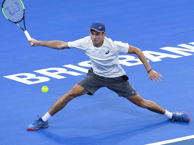 Alex de Minaur plays another Australian — 19-year-old wildcard Alexei Popyrin — in the first round of the Brisbane International.