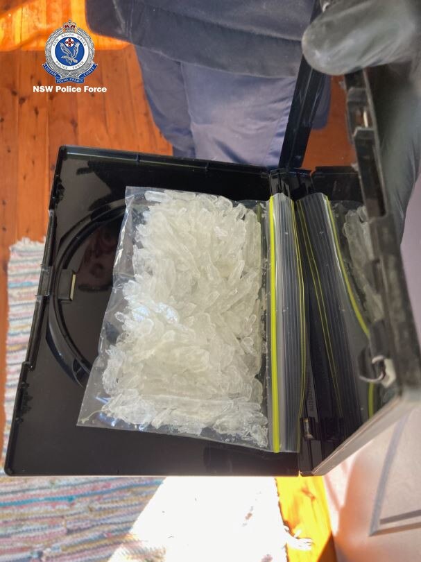 Drugs and weapons were allegedly seized in a series of early morning raids at Cessnock. Picture: NSW Police.