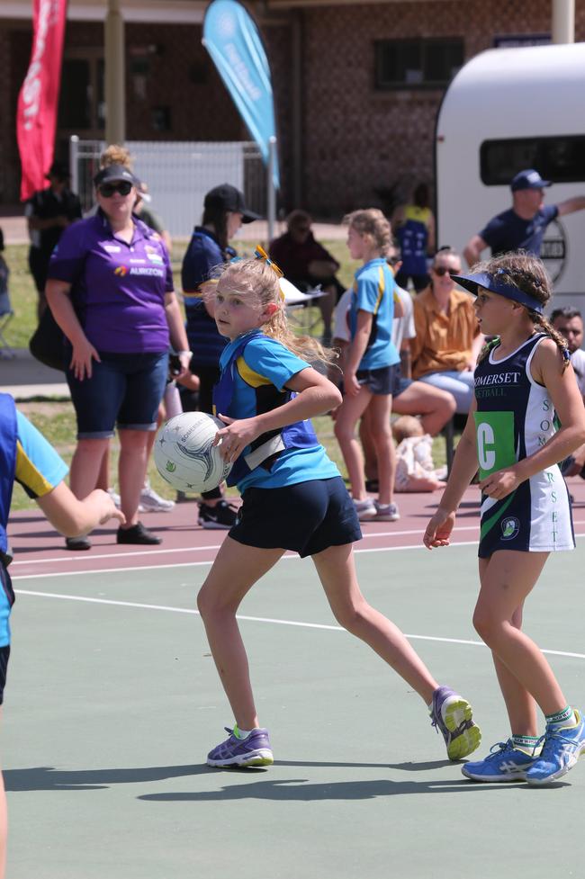 The Netball Qld Primary Schools Cup grand finals are being held at the Hinterland District Netball Association at Mudgeeraba. Picture: Mike Batterham.