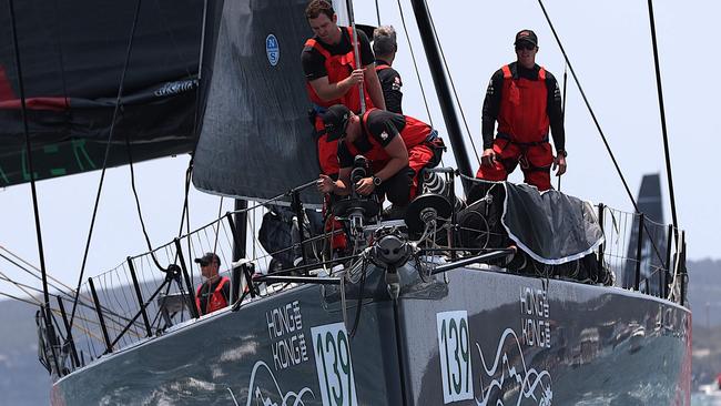 Scallywag at the start of the Sydney to Hobart yacht race.