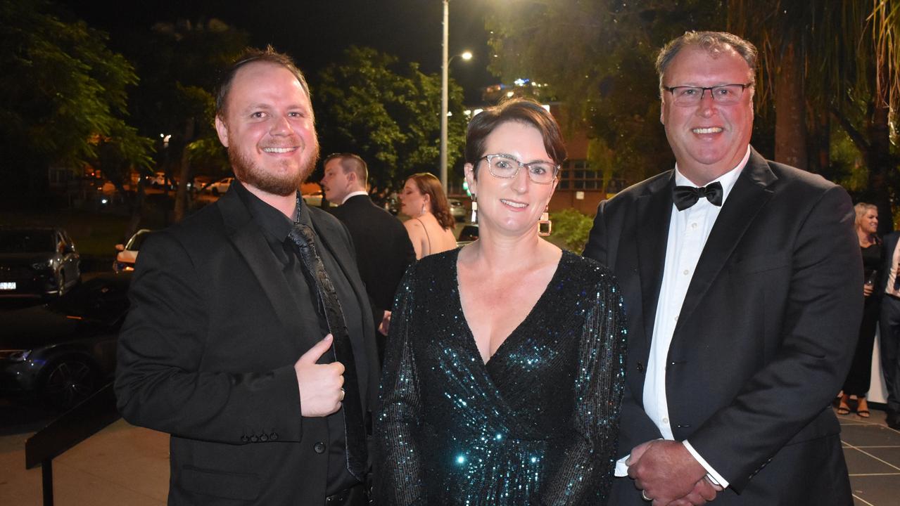 Councillor Andrew Fechner, Kit Philp and Phillip Bell. IHF Gala Dinner, April 22, 2023