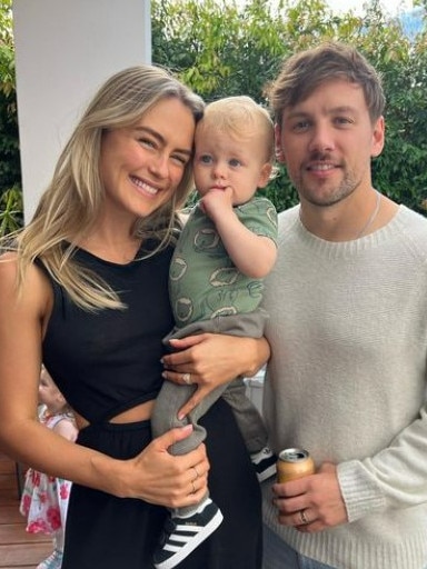 Steph and her husband Josh with their son Harvey. Picture: Instagram / Steph Claire Smith