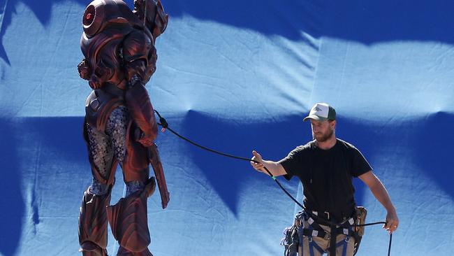 Stuntmen, extras and body doubles take over the Gold Coast set of Aquaman.