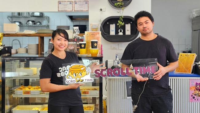 Cherry and Emman Angcon, founders of Scroll Time Bakery &amp; Cafe.