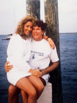 Actor/model Donna Rice sitting on Gary Hart's lap. This image was published on the cover of National Enquirer — and helped end his campaign. Picture: APP