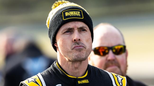 LAUNCESTON, AUSTRALIA - AUGUST 18: Mark Winterbottom driver of the #18 DEWALT Racing Chevrolet Camaro ZL1 during the Ned Whisky Tasmania Supersprint, part of the 2024 Supercars Championship Series at Symmons Plains Raceway, on August 18, 2024 in Launceston, Australia. (Photo by Daniel Kalisz/Getty Images)