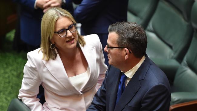 Victorian Deputy Premier Jacinta Allan with Daniel Andrews. Picture: NCA NewsWire / Nicki Connolly