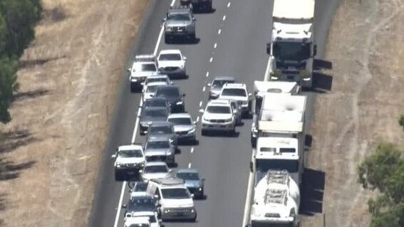 The crash caused significant delays. Picture: Nine News