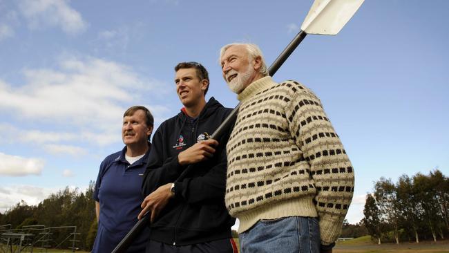 Tim Conrad (left), with Sam Conrad and Maurice Grace. 